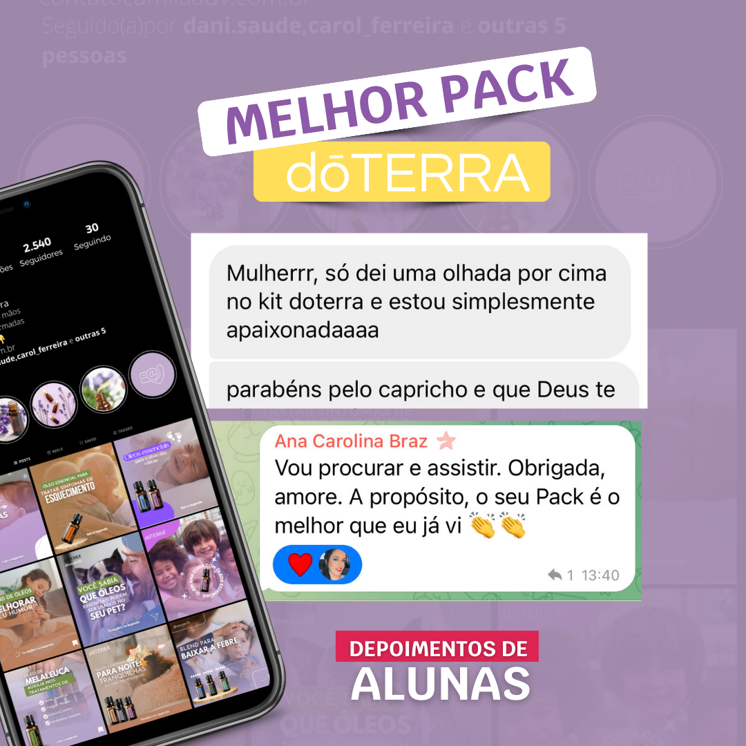 Pack Canva Óleos Essenciais Dōterra Agência De Publicidade B Art