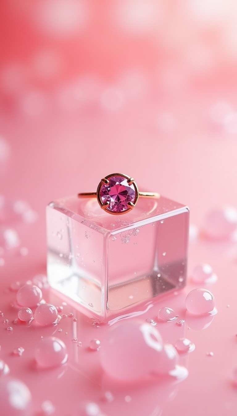 A Delicate Rose Gold Ring With A Pink Sapphire Gem (3)