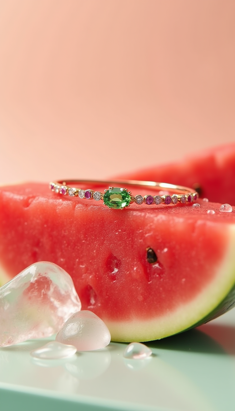 A Minimalistic Rose Gold Bracelet With Green Perid (1)