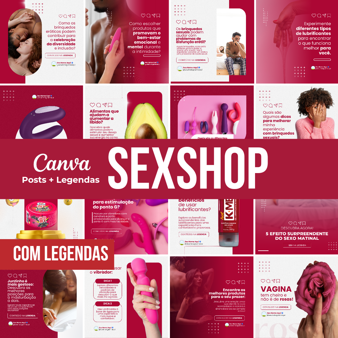 Pack de criativos para Sex shop
