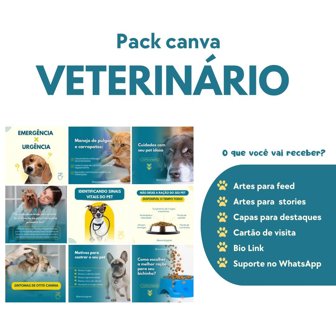 Pack Canva para Home Care Vet