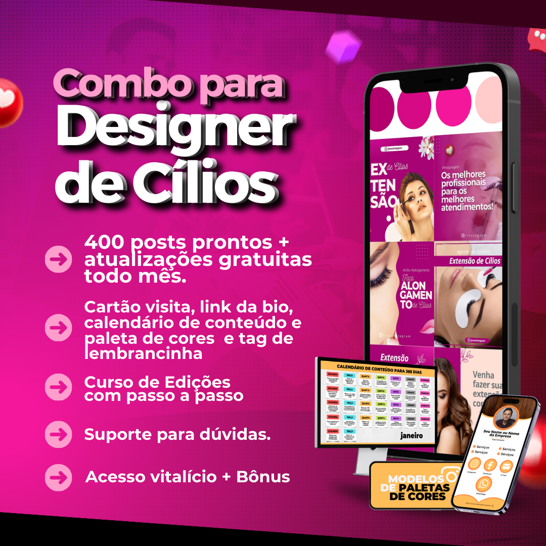 Pack Canva para Extensão de Cílios