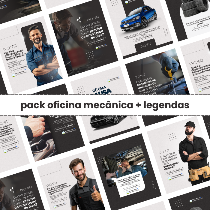 Pack Canva para Oficina Mecânica