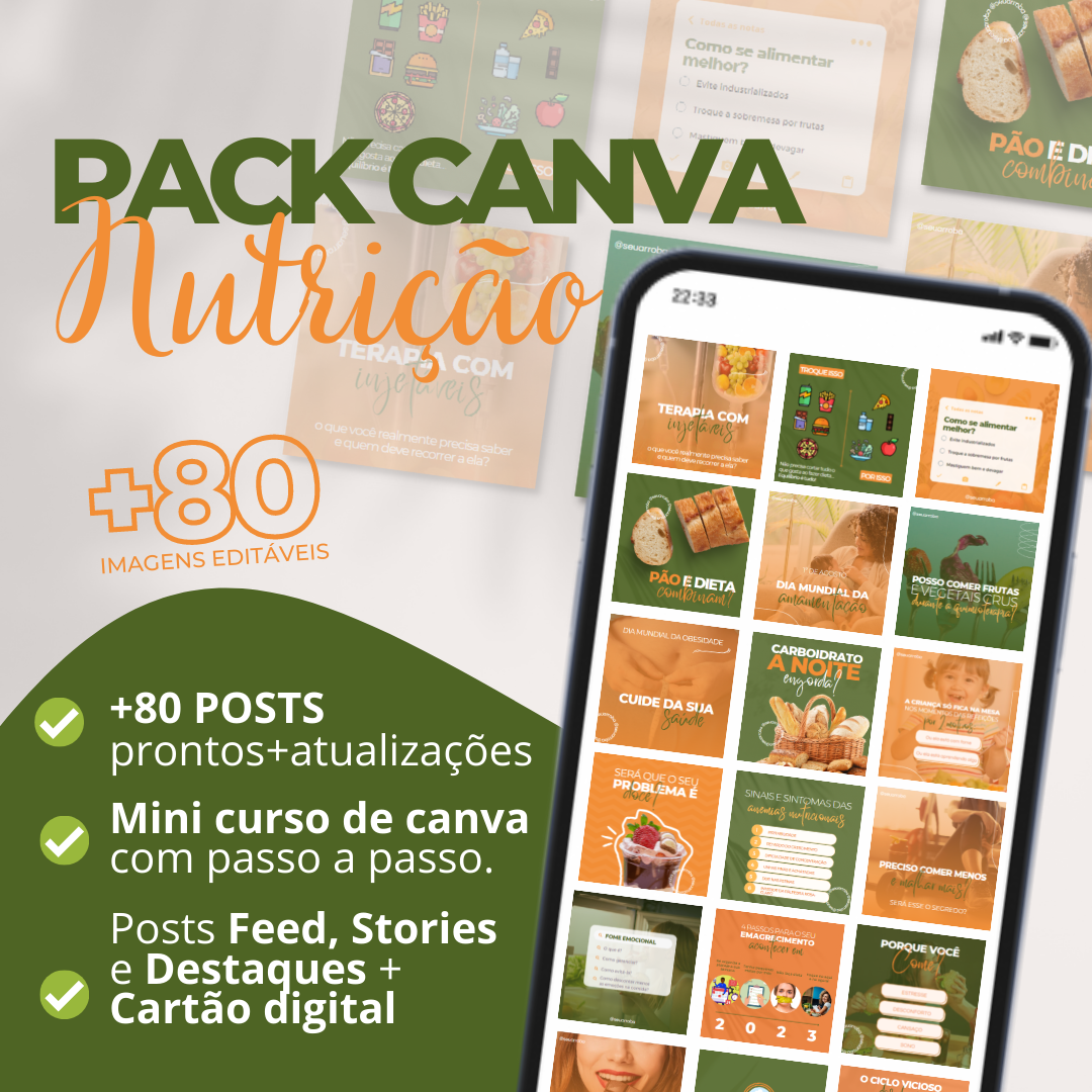 Pack Canva para Nutrição Moderna