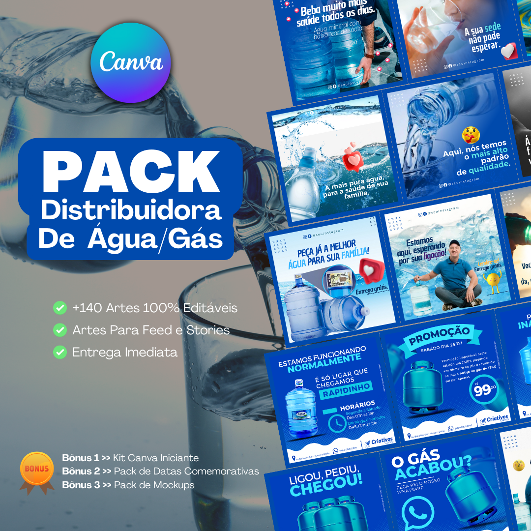 Pack Canva Distribuidora de Água e Gas