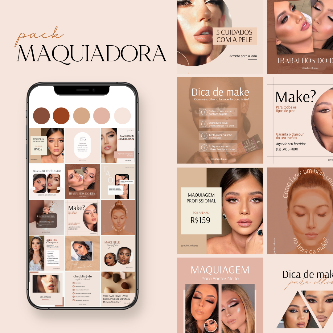 Pack Canva para Maquiadora