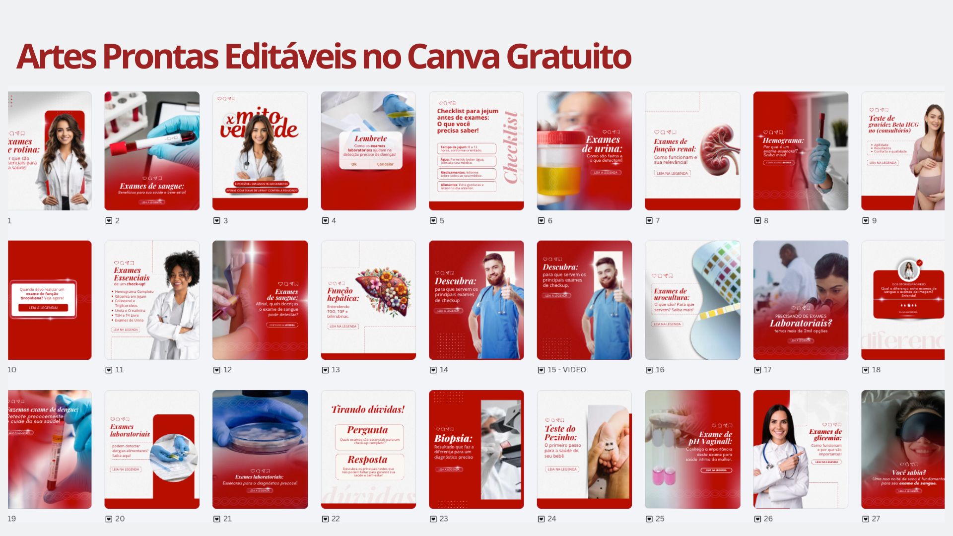 Pack Canva para Clínica de Análises