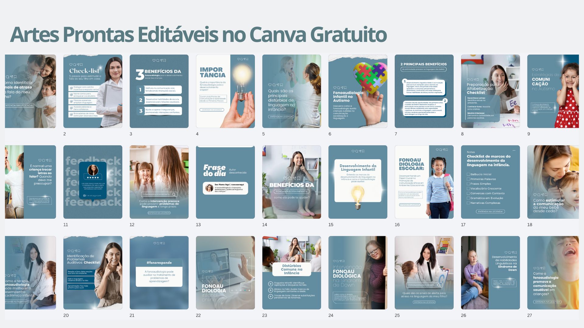 Pack Canva para Fonoaudiólogo