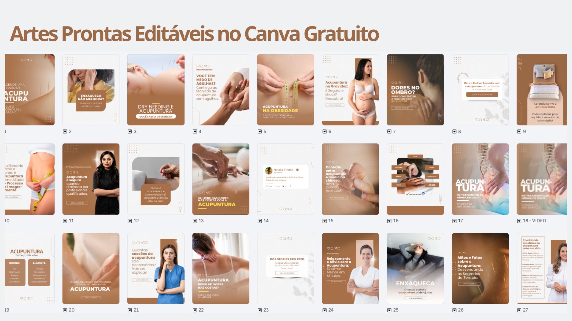 Artes Prontas Editáveis para Acupuntura