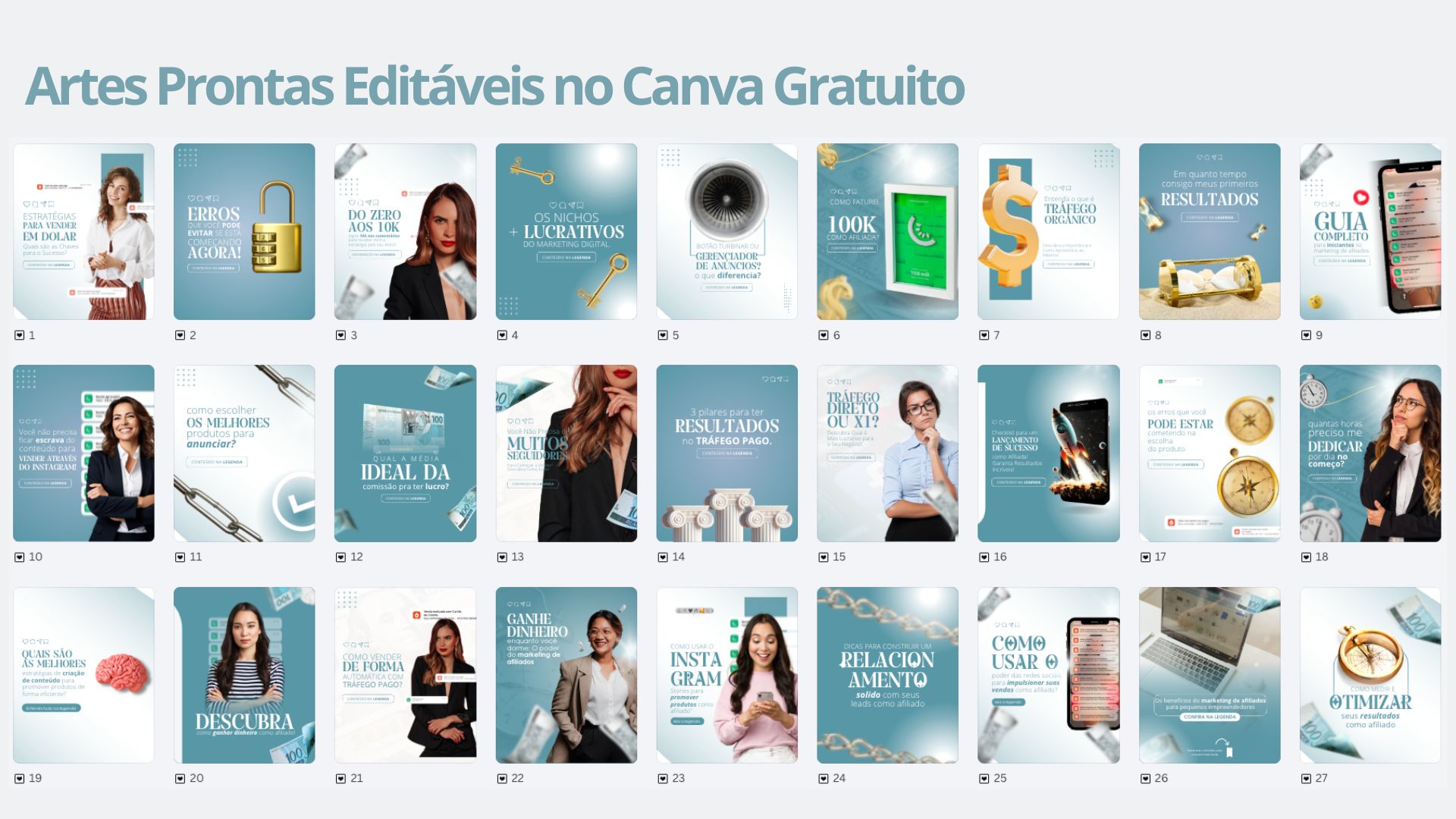 Artes Prontas Editáveis para Afiliada Digital