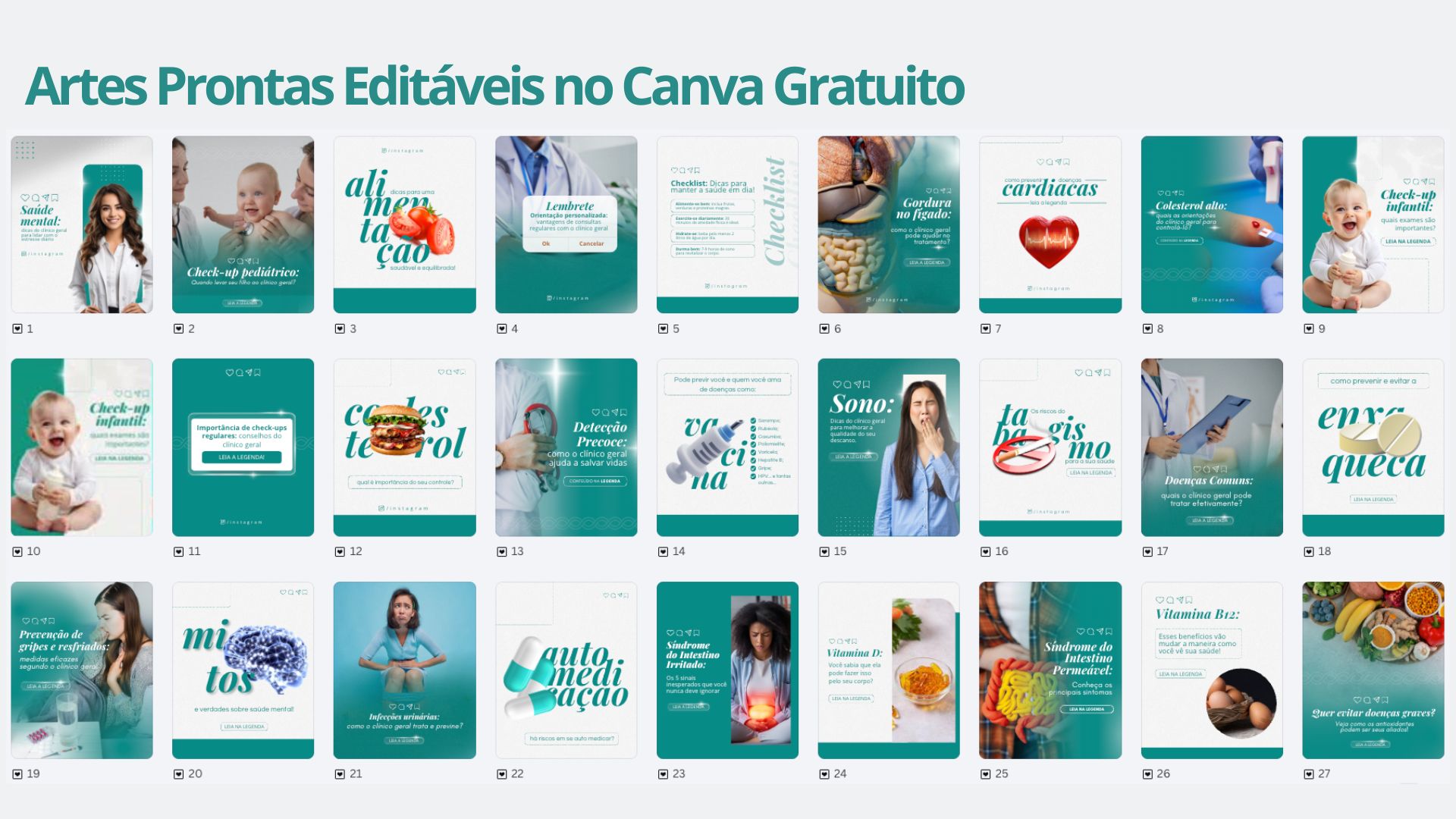 Artes Prontas Editáveis para Clínico Gera