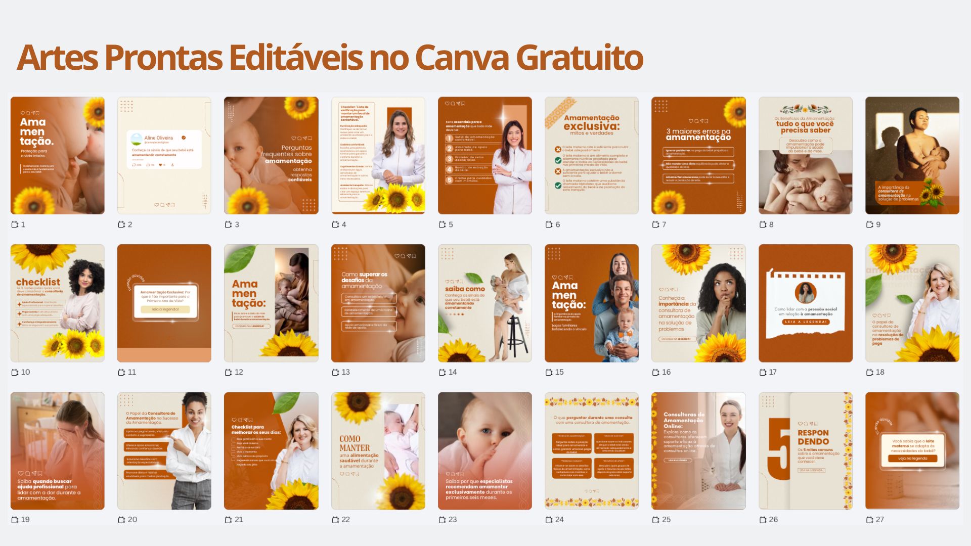 Pack Instagram para Educadora em Amamentação