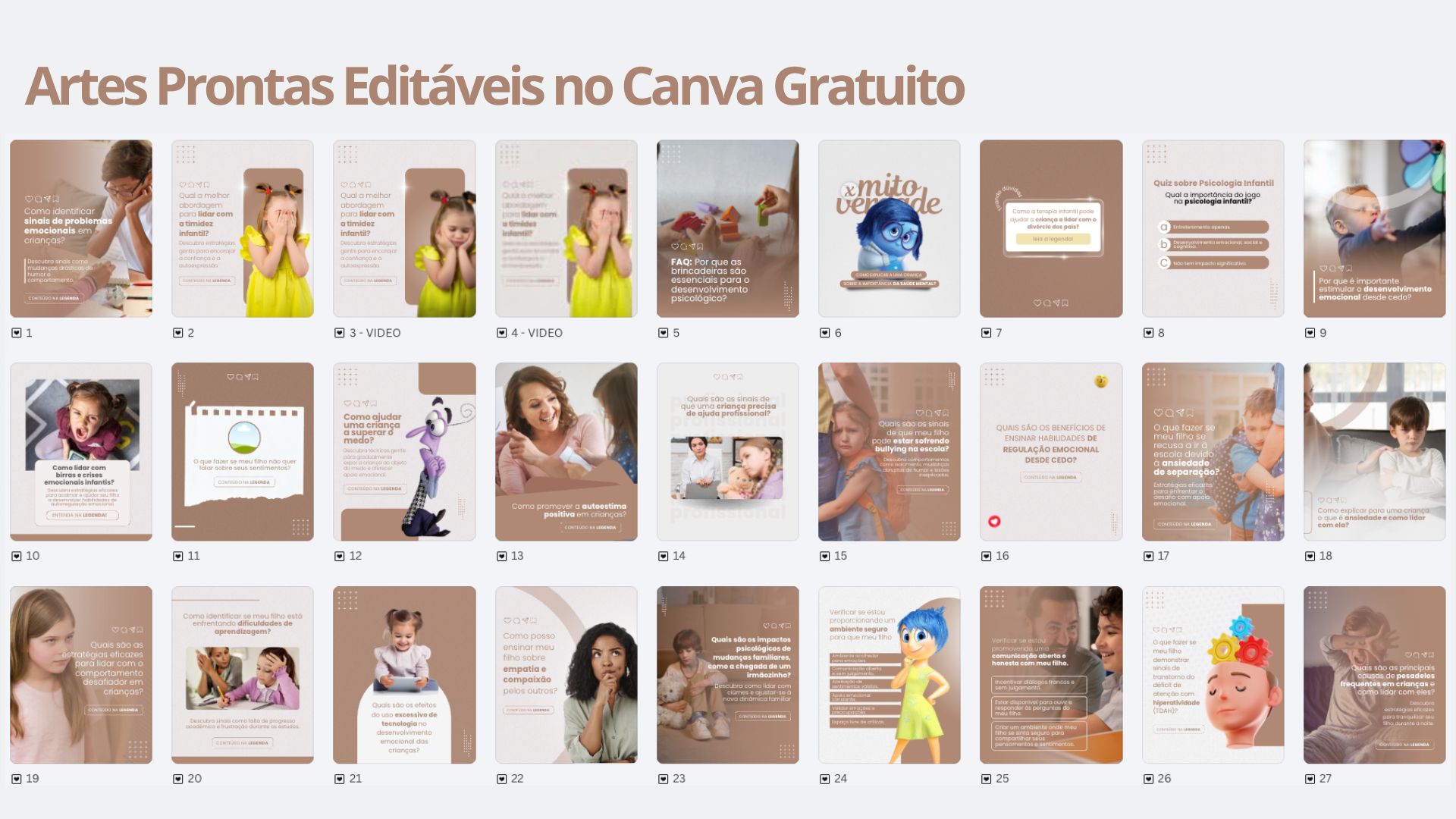 Pack Canva para Psicologia Infantil