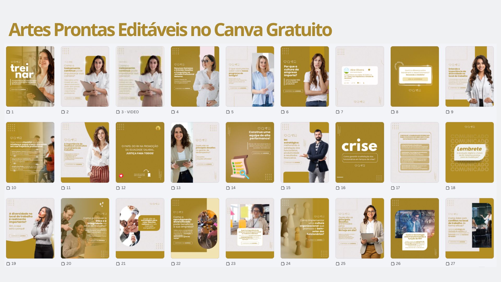 Artes Prontas Editáveis para Recursos Humanos