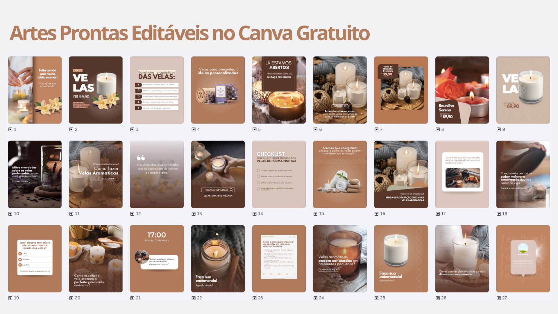 Artes Prontas Editáveis para Velas Aromáticas