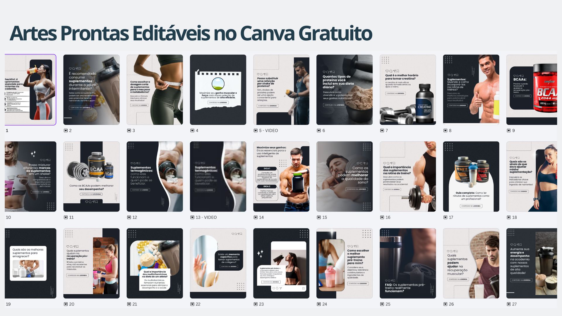 Pack Canva para Suplementos