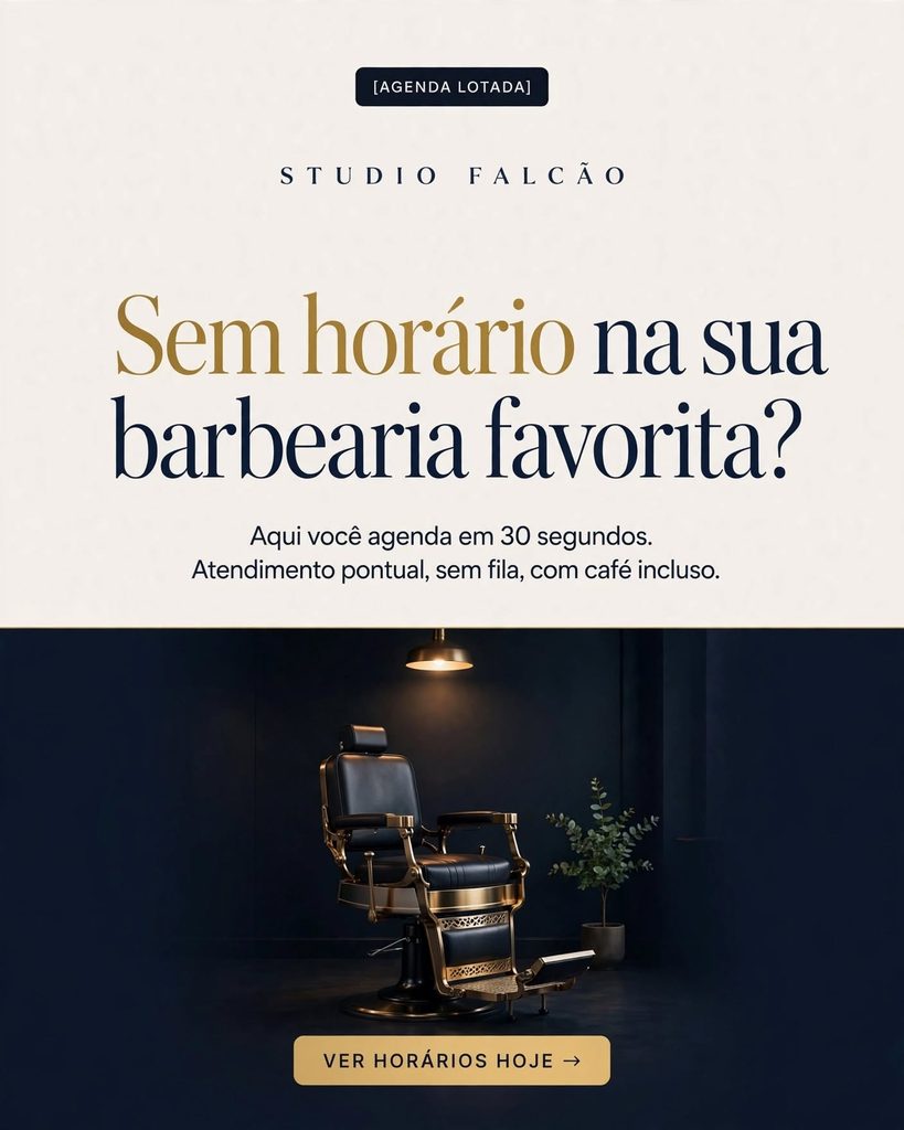 Criativos minimalistas para barbearia
