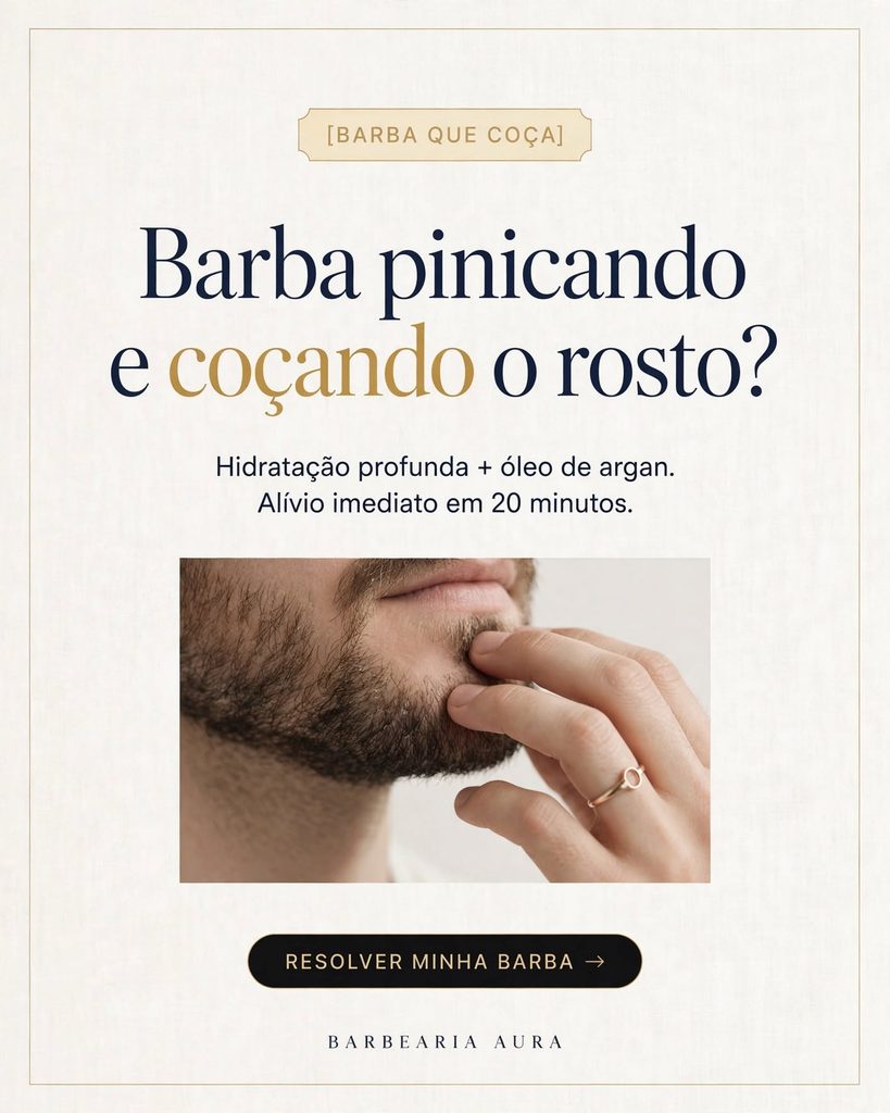 Anúncios minimalistas para barbearia