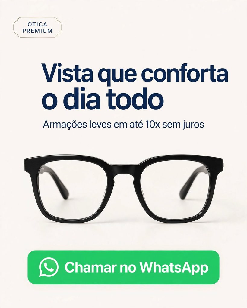 Criativo para campanha paga de ótica em Moema