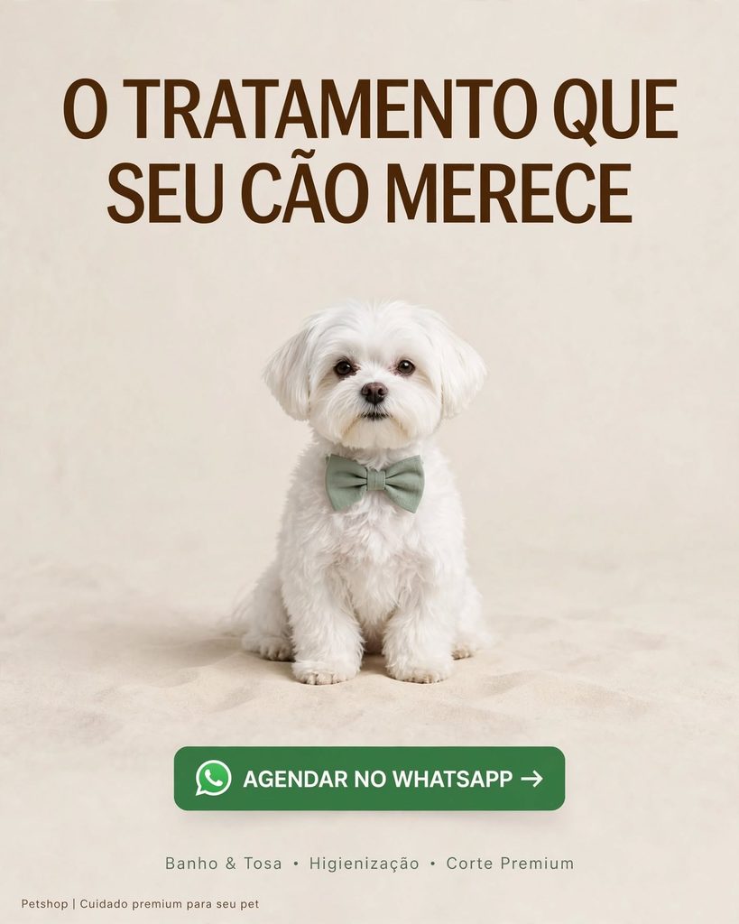 Criativo para tráfego pago de pet shop em São Bernardo do Campo