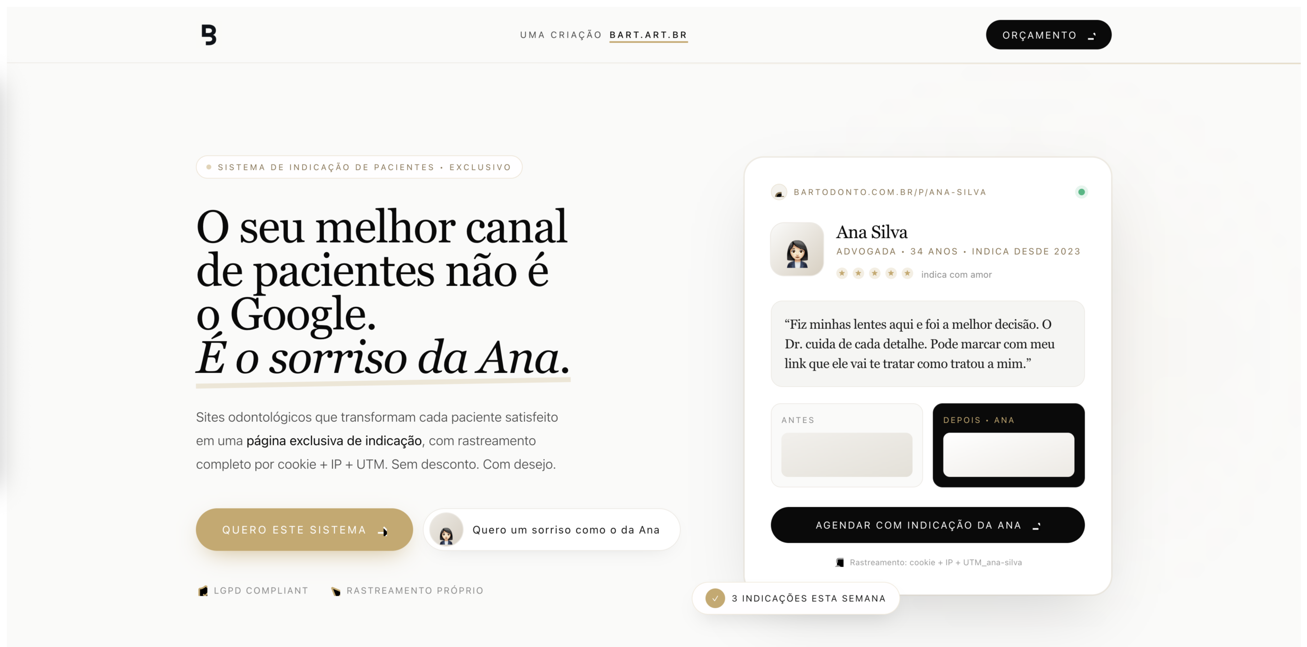 Sites Odontológicos com SEO e Sistema para seus Pacientes Indicarem Amigos